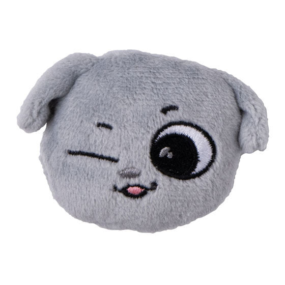 Kamun & Ant Plush Clip gashapon, boxed capsule and display card
