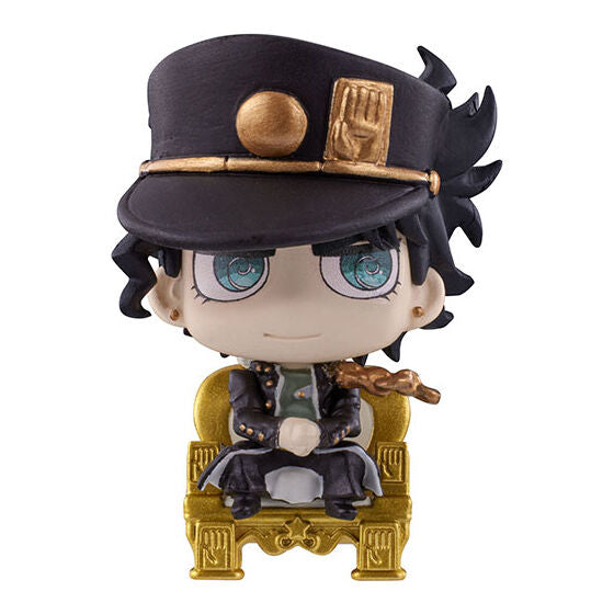 JoJo's Bizarre Adventure JOJO WORLD EDITION Bandai gashapon, close-up detail of the figure and chair set