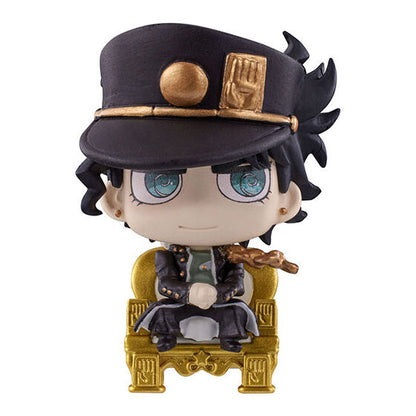 JoJo's Bizarre Adventure JOJO WORLD EDITION Bandai gashapon, close-up detail of the figure and chair set