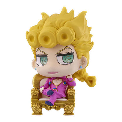 JoJo's Bizarre Adventure JOJO WORLD EDITION capsule toy by Bandai, side view of a figure with its chair