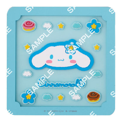Sanrio Characters Clear Rubber Coaster capsule toy, one design in the set