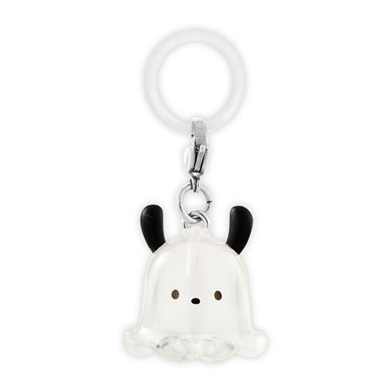 Sanrio Characters Narikiri Mendako gashapon, boxed capsule and display card