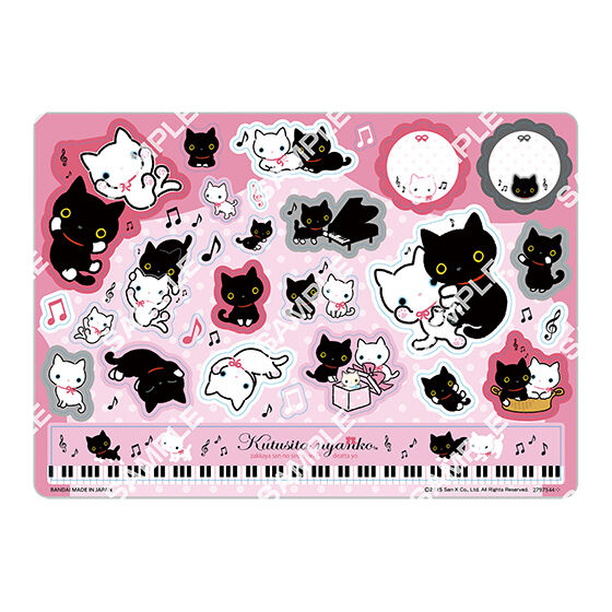 San-X All Stars Jumbo Sealdass 2 gashapon, sticker sheet close-up detail