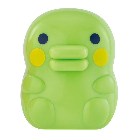 Tamagotchi Capchara gashapon by Bandai, close-up detail of one buildable design in the set