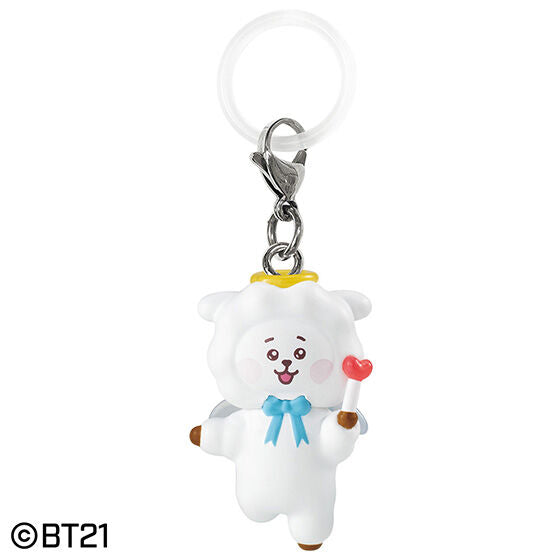 BT21 Mejirushi Accessory Angel Ver. gashapon, close-up detail of one design in the set