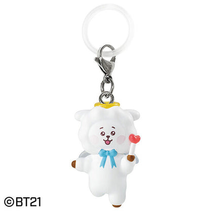 BT21 Mejirushi Accessory Angel Ver. gashapon, close-up detail of one design in the set