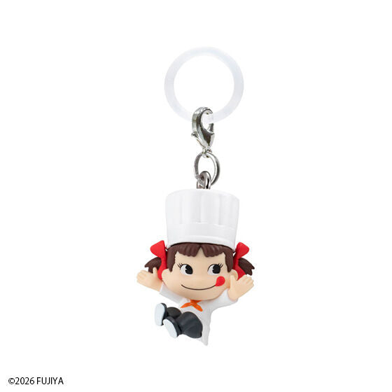 Peko-chan Sweets Mejirushi Accessory 2026 gashapon, Peko-chan chef design close-up