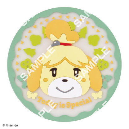 Animal Crossing Clear Rubber Coaster capsule toy, alternate angle of the assortment