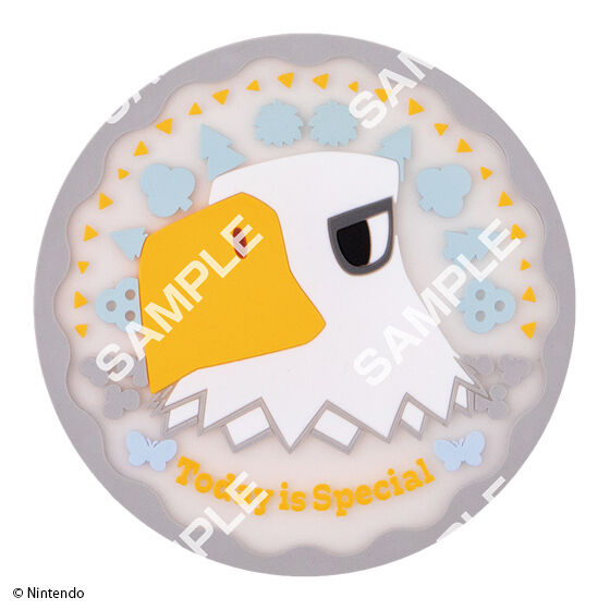Animal Crossing Clear Rubber Coaster gashapon, close-up of the clear rubber surface