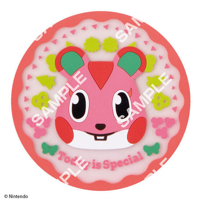 Animal Crossing Clear Rubber Coaster capsule toy by Bandai, capsule packaging
