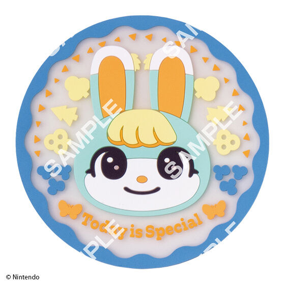 Animal Crossing Clear Rubber Coaster gashapon, further view of designs in the assortment