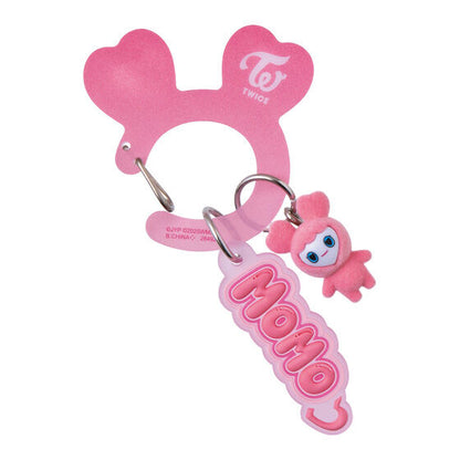TWICE LOVELYS Acrylic Carabiner Flocky Mascot, one design from the 9-type gashapon series