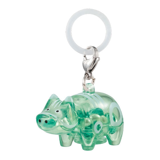 Colorful Beads Beko Mejirushi Accessory capsule toy by Bandai, side view of a single piece