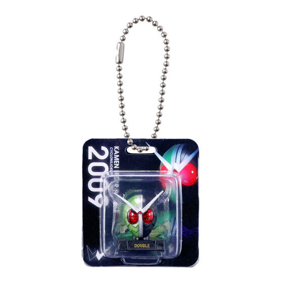 Kamen Rider mask charm - character info on back detail