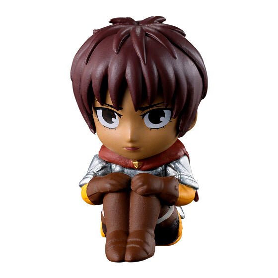 Berserk The Golden Age Arc Machibouke gashapon, young Guts in seated waiting pose