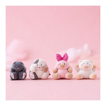 capsule flockies flocked mini figure - front view