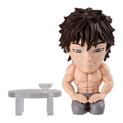Baki Suwarase-tai figure - perched sitting pose detail