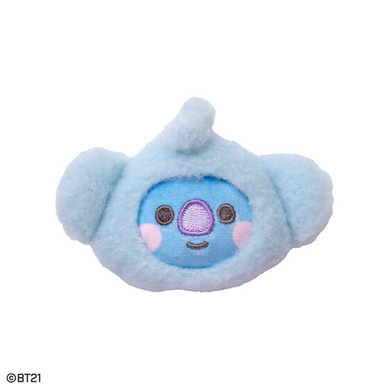 BT21 plush clip - front view of face-shaped design