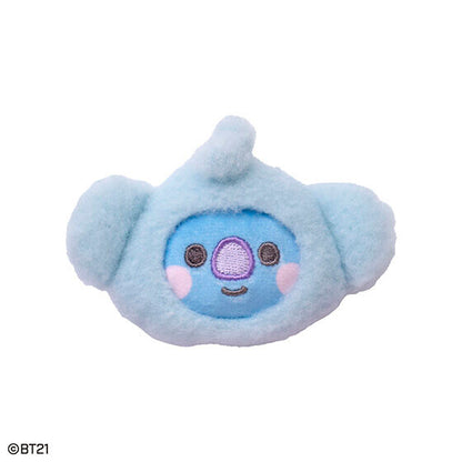 BT21 plush clip - front view of face-shaped design