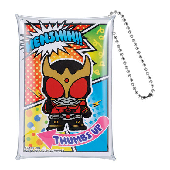 Kamen Rider Clear Pouch Collection gashapon - capsule and display presentation