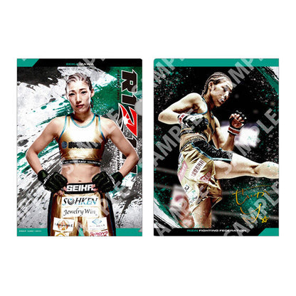 RIZIN Clear File Collection gashapon, boxed capsule and display card
