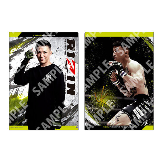 RIZIN Clear File Collection gashapon, clear file design close-up