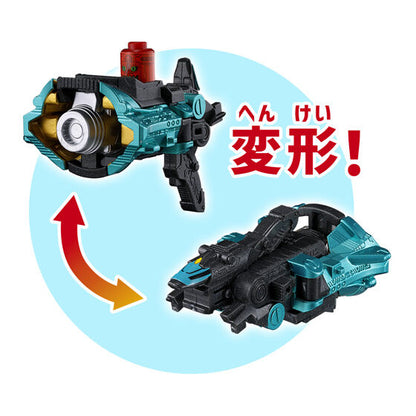 Kakusei Hunter Omega Horn GP gashapon capsule toy by Bandai, alternate angle