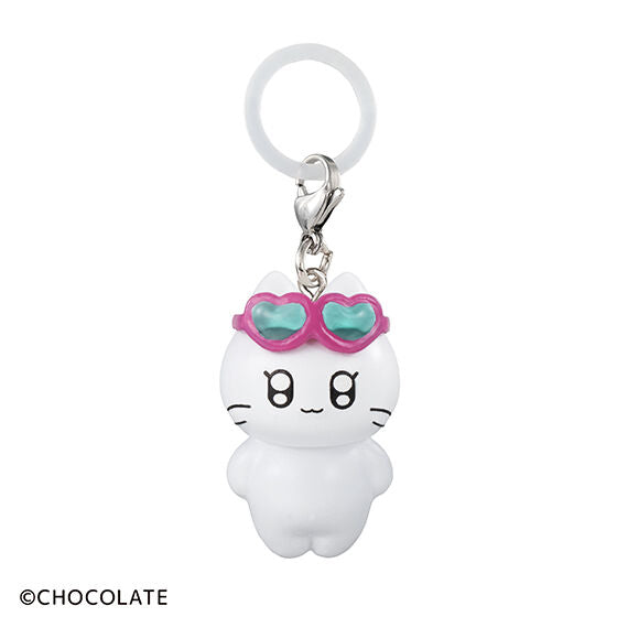 Galneko Mejirushi Accessory capsule toy charm by Bandai, alternate angle of the assortment