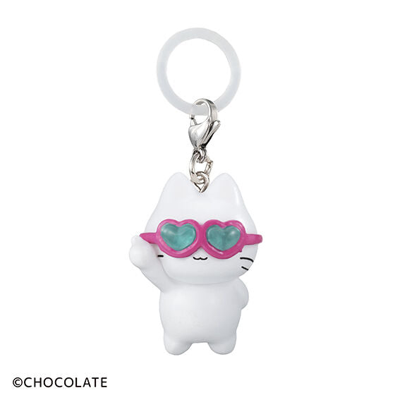 Galneko Mejirushi Accessory capsule toy by Bandai, rear view of a charm in the series