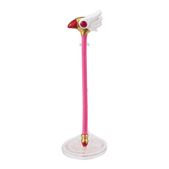 Cardcaptor Sakura Staff Collection capsule toy, alternate angle showing a staff on its display stand
