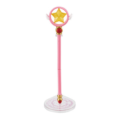 Cardcaptor Sakura Staff Collection gashapon, close-up detail of the magic circle design on the stand