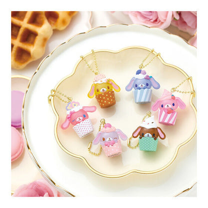 Sugarbunnies Cupcake Charm capsule toy by Bandai, alternate angle of the assortment
