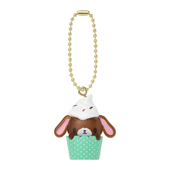 Sugarbunnies Cupcake Charm capsule toy by Bandai, rear view of one charm