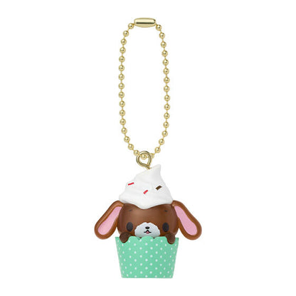Sugarbunnies Cupcake Charm capsule toy by Bandai, rear view of one charm