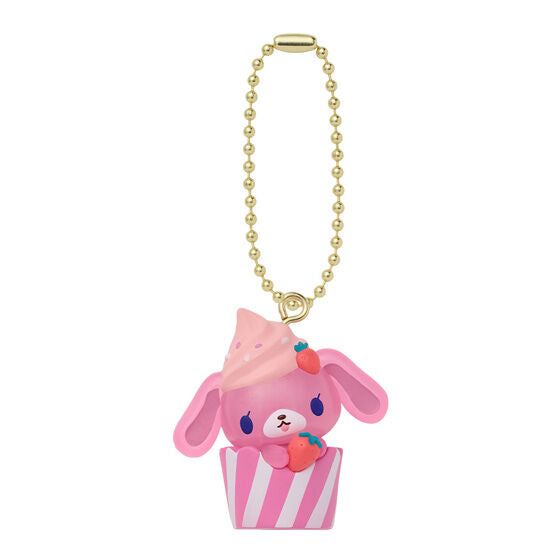 Sugarbunnies Cupcake Charm capsule toy, side view of one design in the set