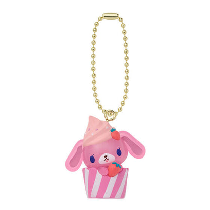 Sugarbunnies Cupcake Charm capsule toy, side view of one design in the set