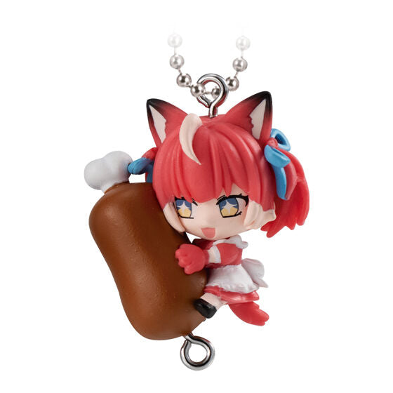 Akami Karubi Tsumande Tsunagete Mascot by Bandai, rear view of one mascot from the series