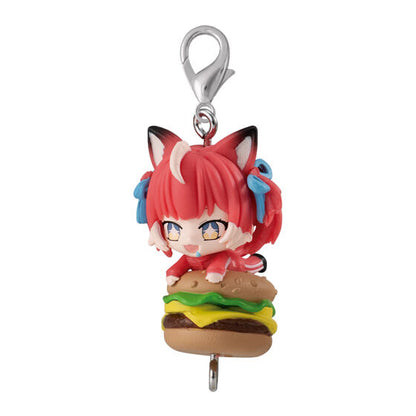 Akami Karubi Tsumande Tsunagete Mascot capsule toy by Bandai, overhead view of the assortment