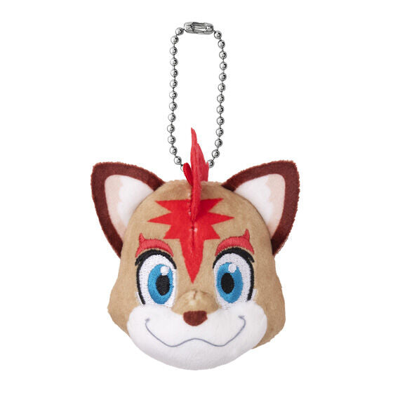 Pro Baseball Mascot Face Plush by Bandai, rear view of the capsule toy plush lineup