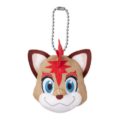 Pro Baseball Mascot Face Plush by Bandai, rear view of the capsule toy plush lineup