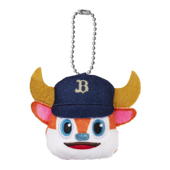 Pro Baseball Mascot Face Plush, close-up detail of one Pacific League mascot design