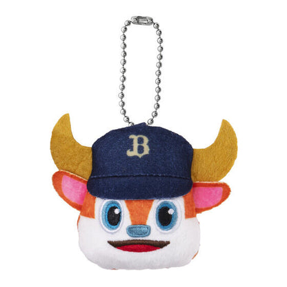 Pro Baseball Mascot Face Plush, close-up detail of one Pacific League mascot design