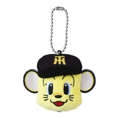 NPB Central League mascot face plush capsule toy by Bandai, alternate angle of the lineup