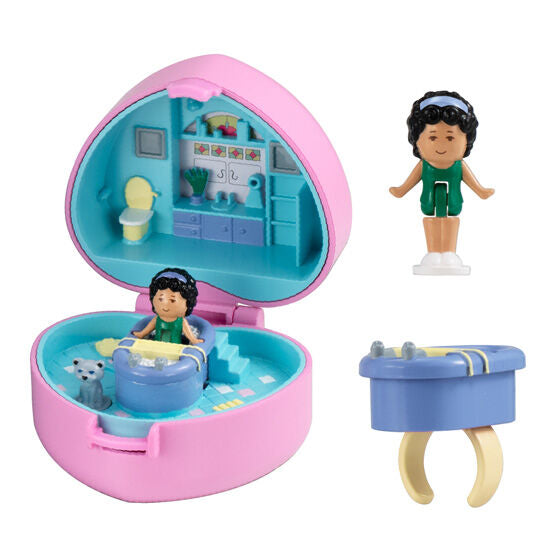 Polly Pocket Miniature Collection gashapon, close-up detail of one miniature ring design