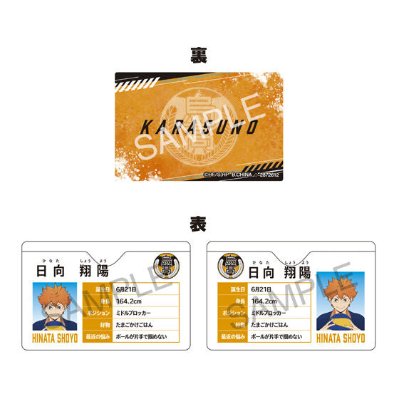 Haikyu!! My Prof Case capsule toy by Bandai, alternate angle of the card case set