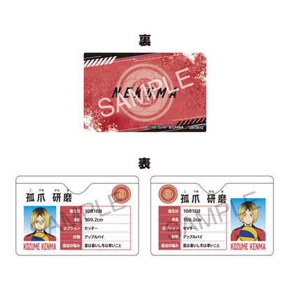 Haikyu!! My Prof Case card case by Bandai, rear view of a single design