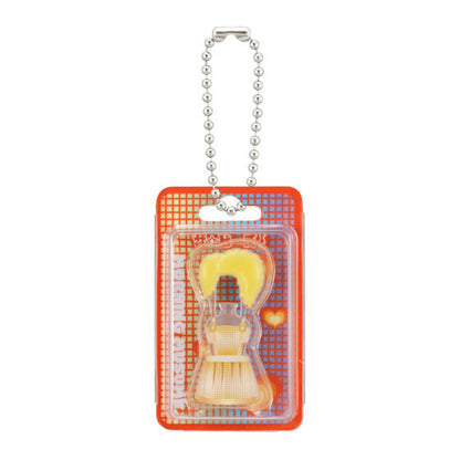 Morning Musume Costume Charm capsule toy, rear view of a packaged charm