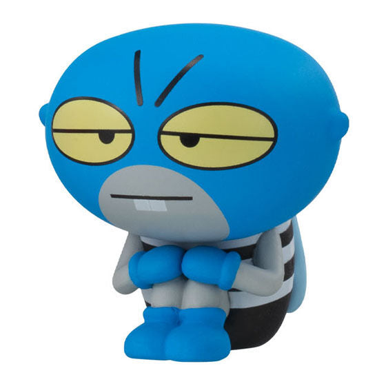 Hanakappa Machibouke capsule toy figure, rear view of one design in the 5-type set