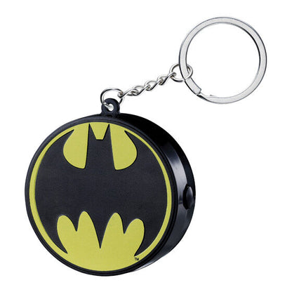 DC Projector Light Keychain by Bandai, close-up detail of one design in the set
