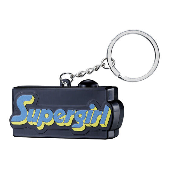 DC Projector Light Keychain gashapon, rear view showing the ball chain fitting